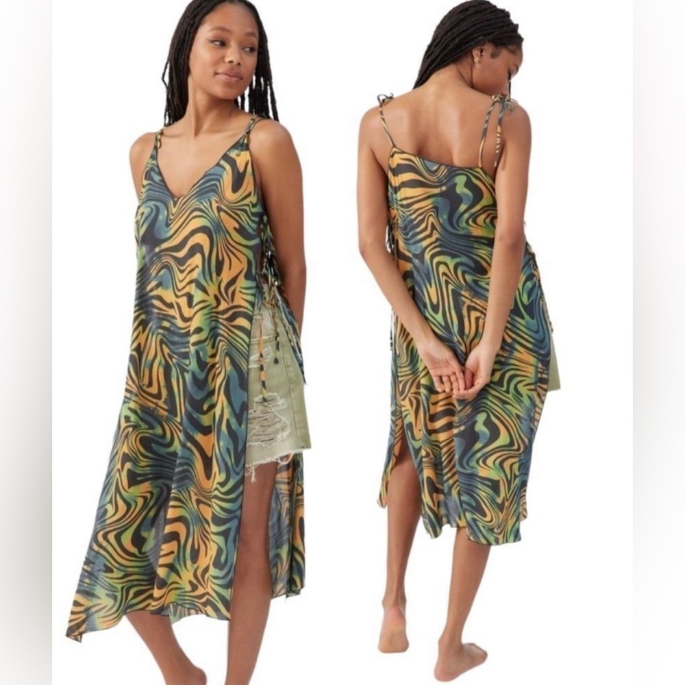 NEW Urban Outfitters UO Dove Chiffon Printed Dress Cover Up